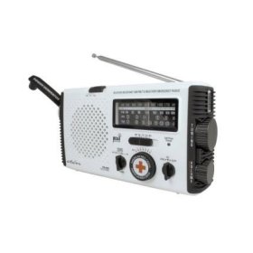 American Red Cross FR150 Microlink Solar-Powered, Self-Powered AM/FM/Weatherband Portable Radio with Flashlight and Cell Phone Charger (stock photograph)